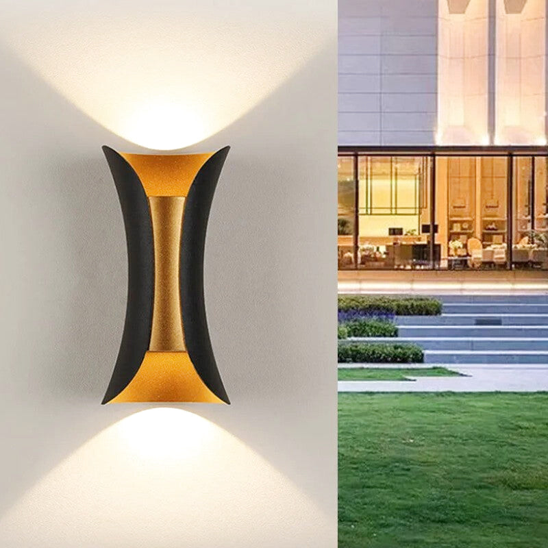 Wynbrook Curved Outdoor Corner Wall Light