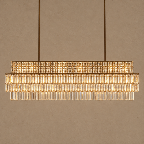 Crystal Chandelier – Linear, Dimmable LED – Aurelian