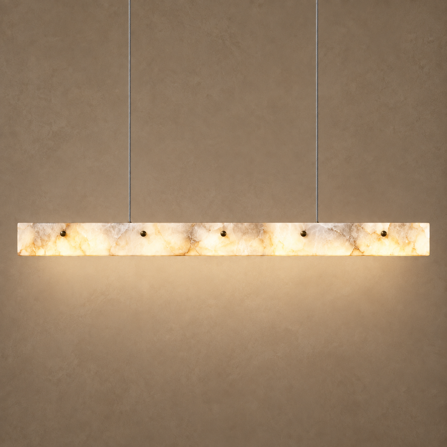 Marble Chandelier – LED – Auralis — light on