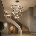 Spiral Chandelier – Stainless Steel, LED – Alina