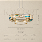 Glass Chandelier – Wave, Dimmable LED – Avelis