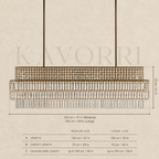 Crystal Chandelier – Linear, Dimmable LED – Aurelian
