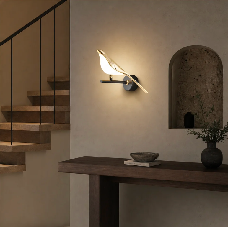 Avian modern wall light in a contemporary interior