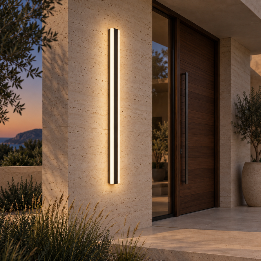 Outdoor Wall Light – Aluminium and Acrylic (Rustproof), LED – Bolt — light on