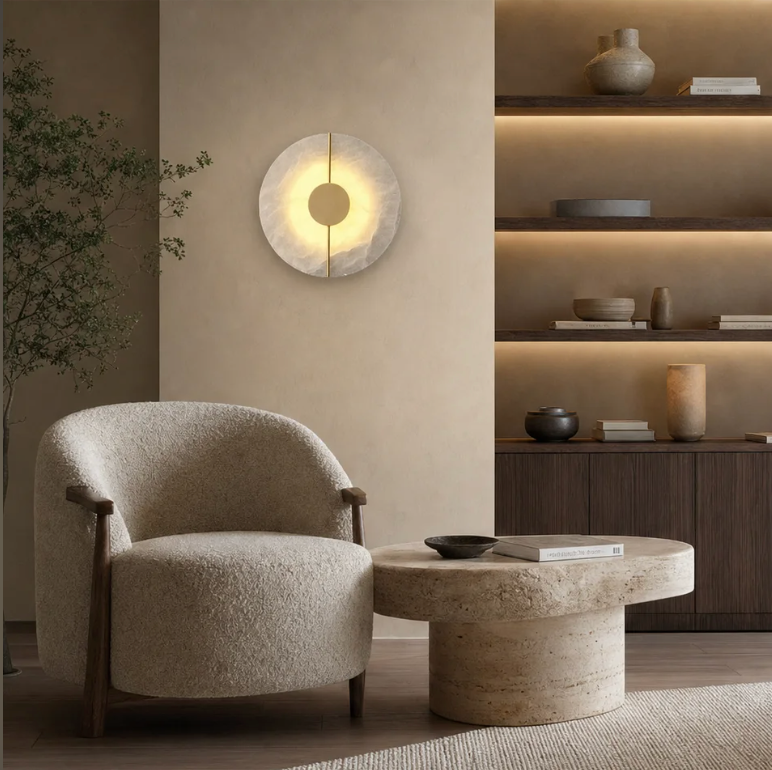 Carrara marble wall light in a contemporary interior – image 4