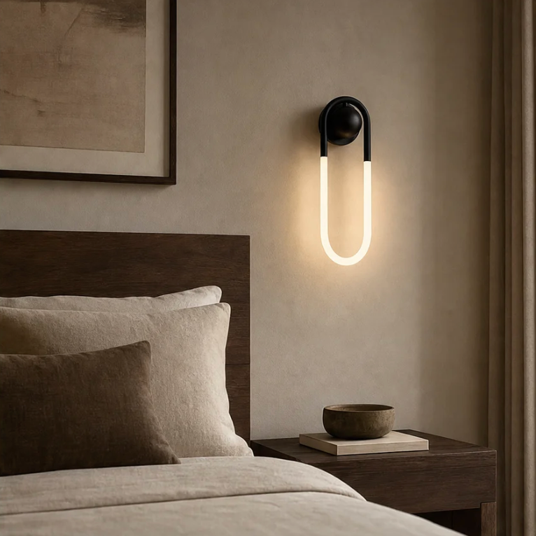 Cira brass wall light in a contemporary interior – image 3