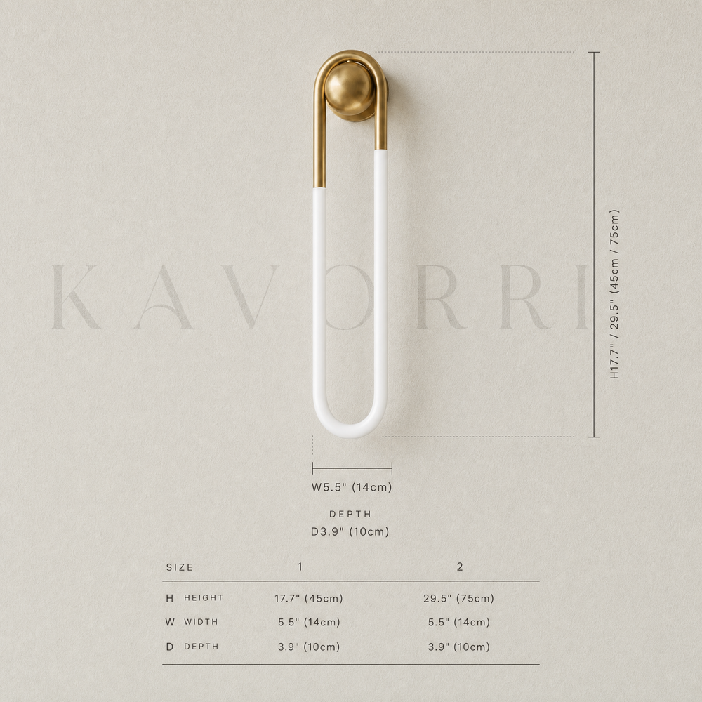 Brass Wall Light – Dimmable LED – Cira dimensions