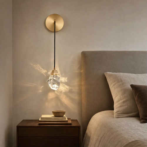 Crystal Rocks Single crystal wall light in a contemporary interior