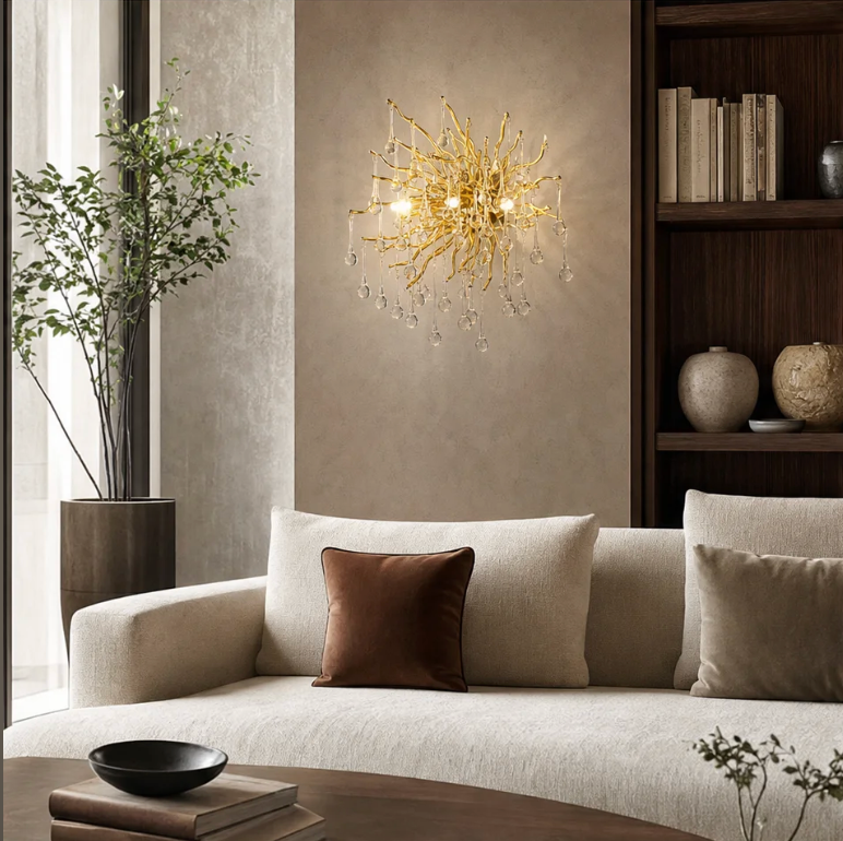 Dribble crystal wall light in a contemporary interior – image 4