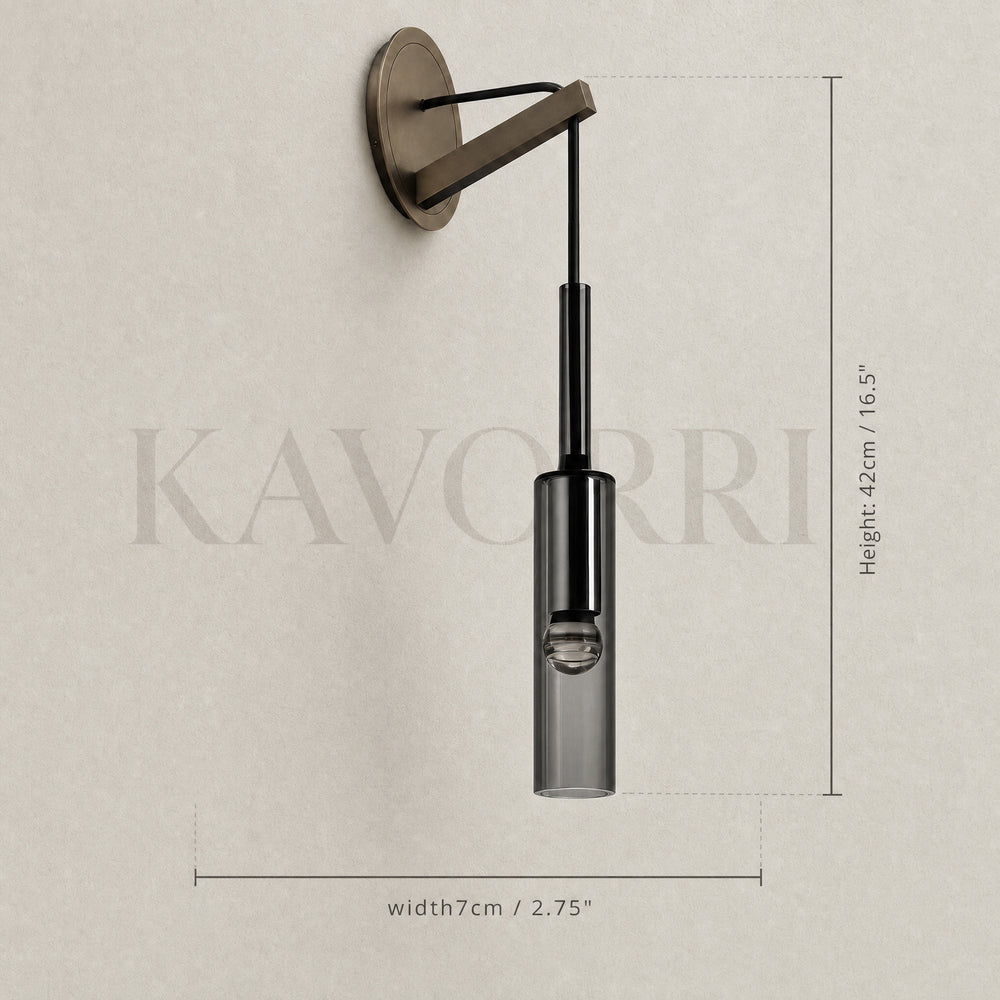 Glass Wall Light – Dimmable LED – Andrea dimensions