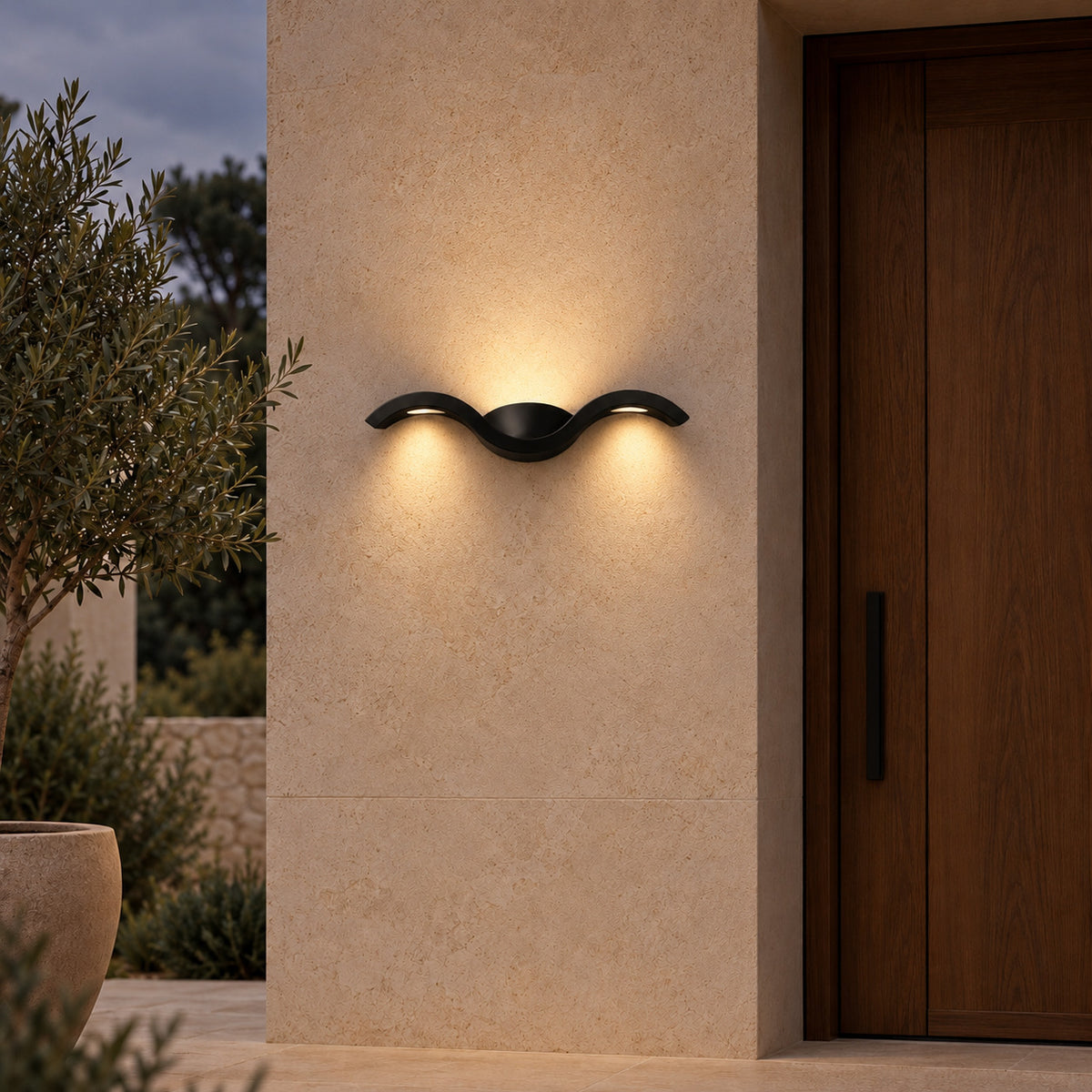 Belle outdoor light – light on