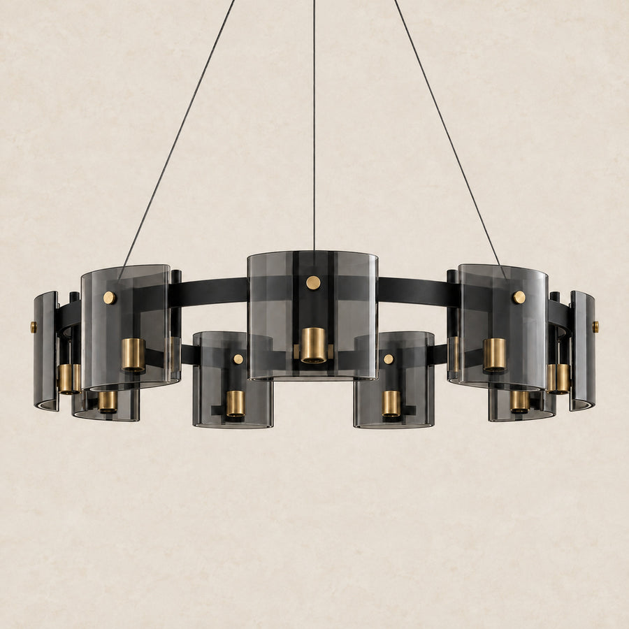 Glass Chandelier – Linear, Dimmable LED – Calyx