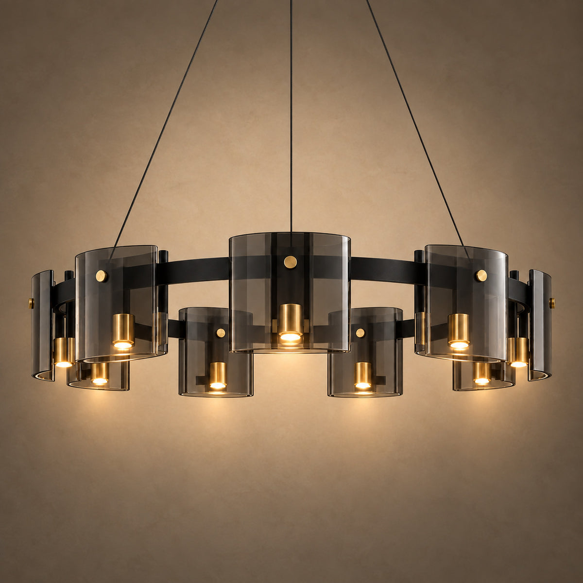 Calyx chandelier – light on