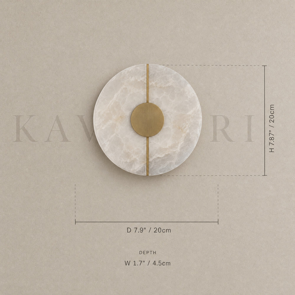 Marble Wall Light – LED – Carrara dimensions