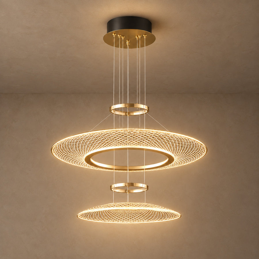Modern Pendant Light – Aluminium, Dimmable LED – Circa — light on