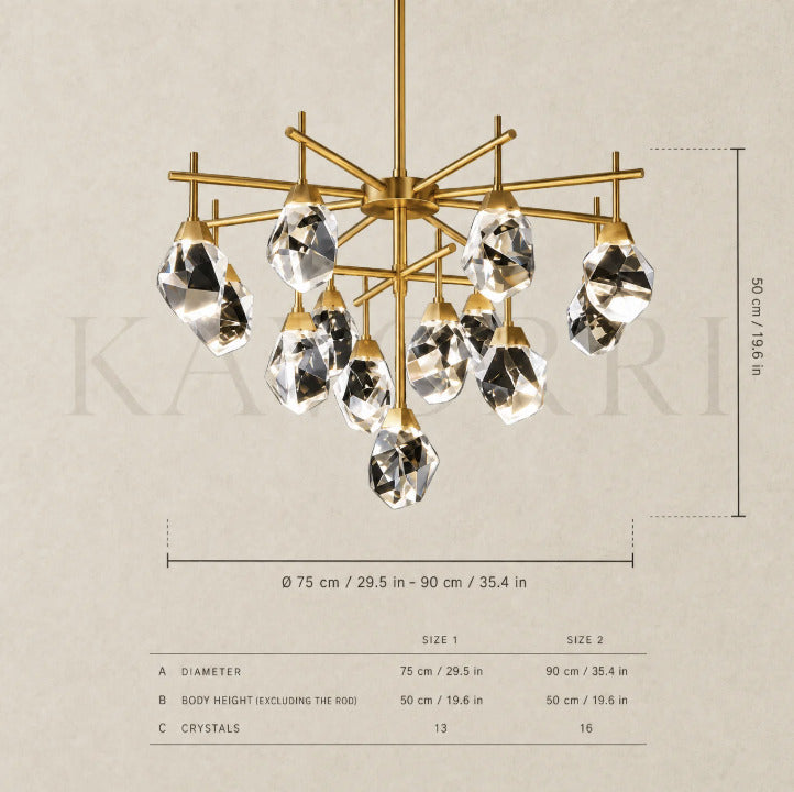 Crystal Rocks chandelier