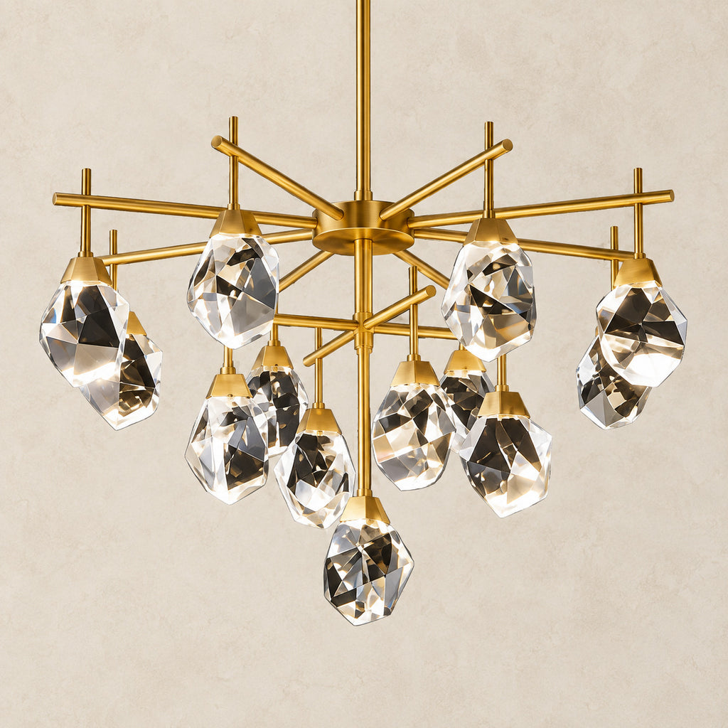 Crystal Rocks chandelier – light off
