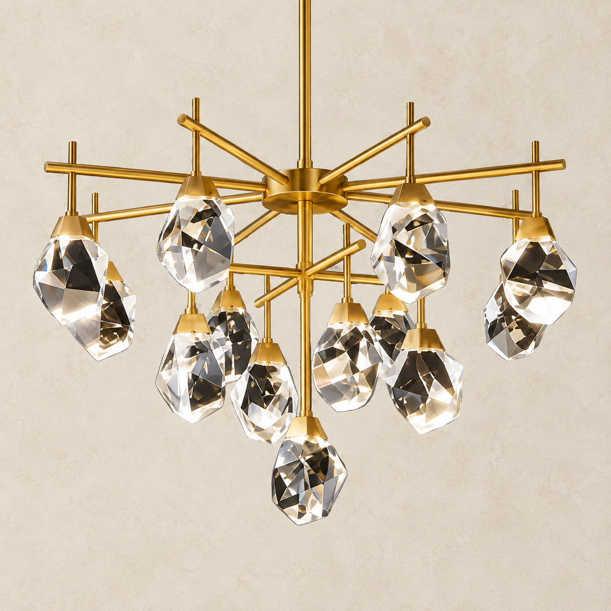 Crystal Rocks chandelier – light off