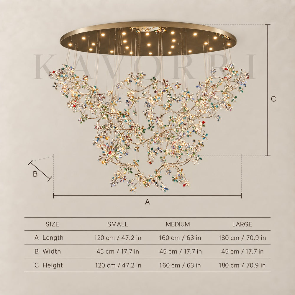 Crystal Chandelier – Dimmable LED – Enchanted dimensions