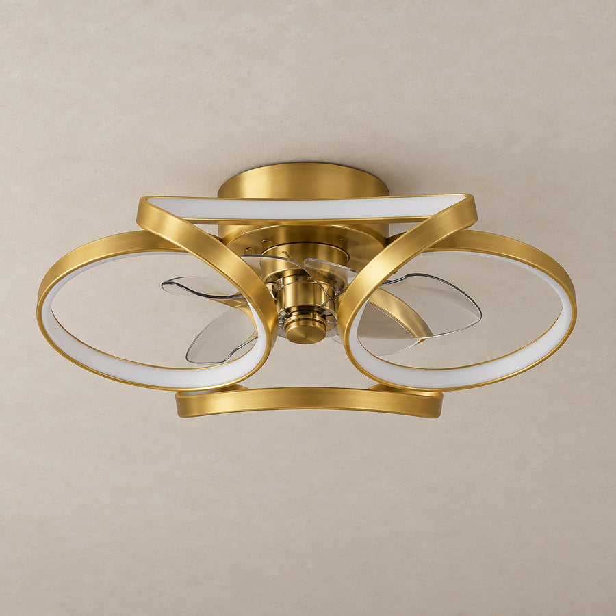Flush Ceiling Light – Floral, Aluminium – Ilya — light off