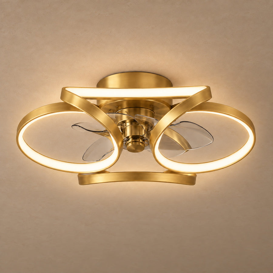 Flush Ceiling Light – Floral, Aluminium – Ilya — light on