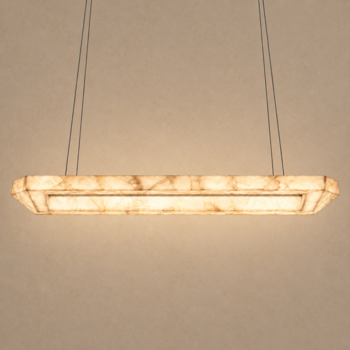 Ivory chandelier – light on