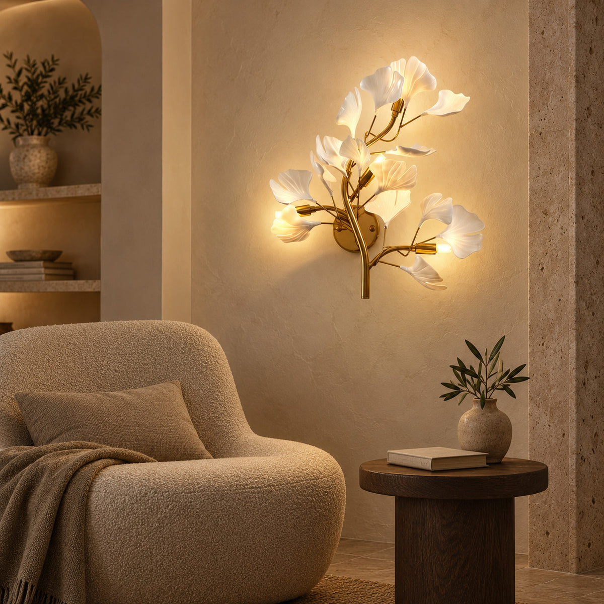 Jasmine wall light by KAVORRI