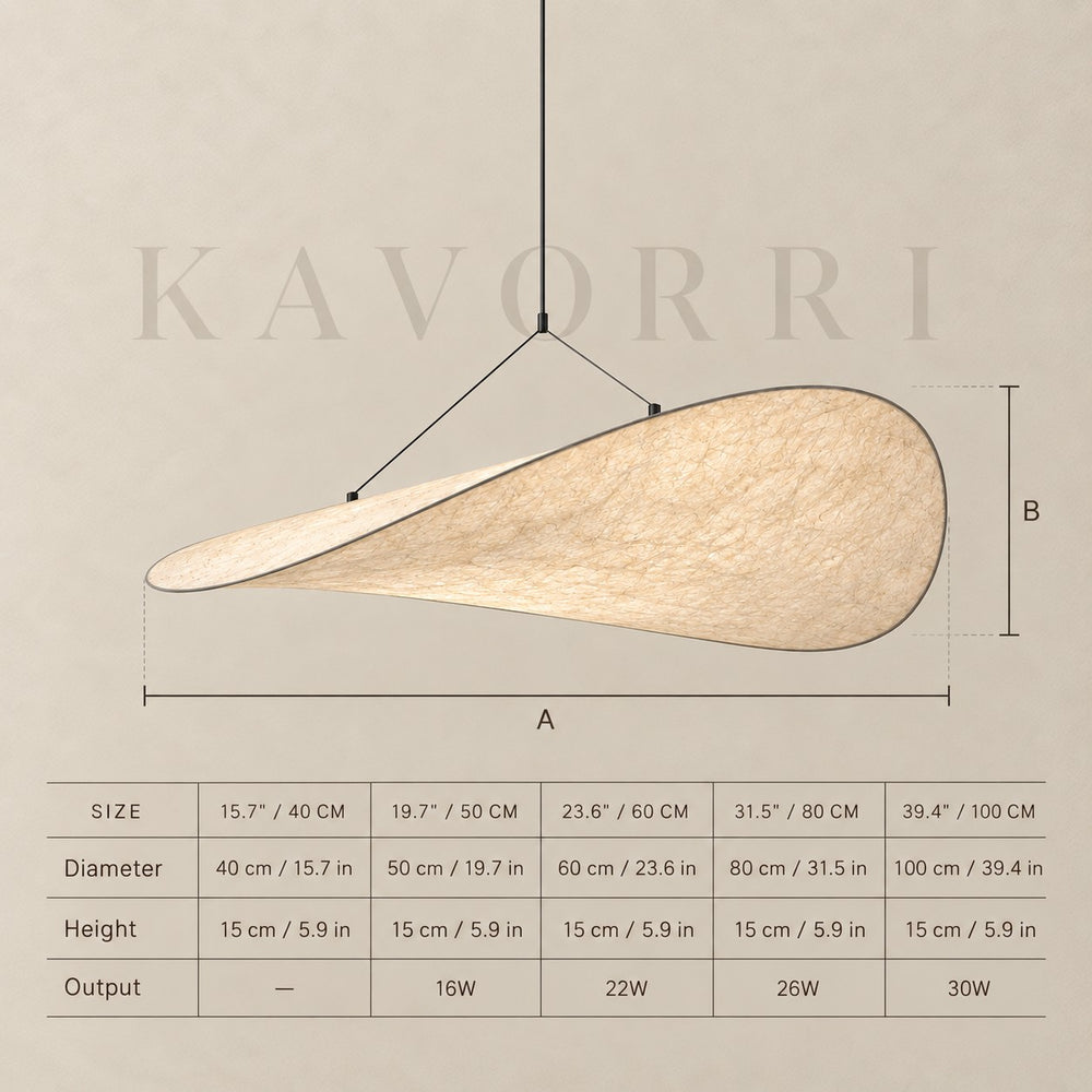 Wave Chandelier – LED – Kimono dimensions