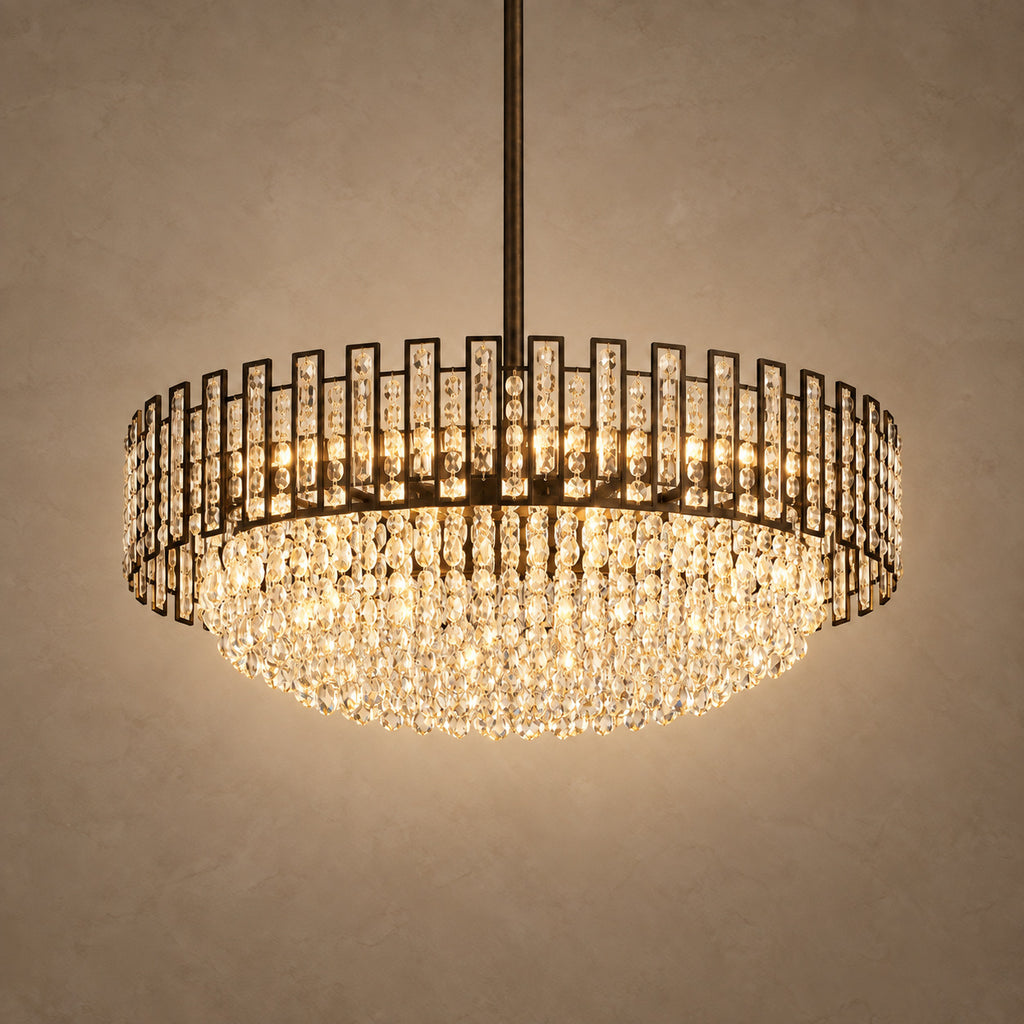 Kuro chandelier – light on