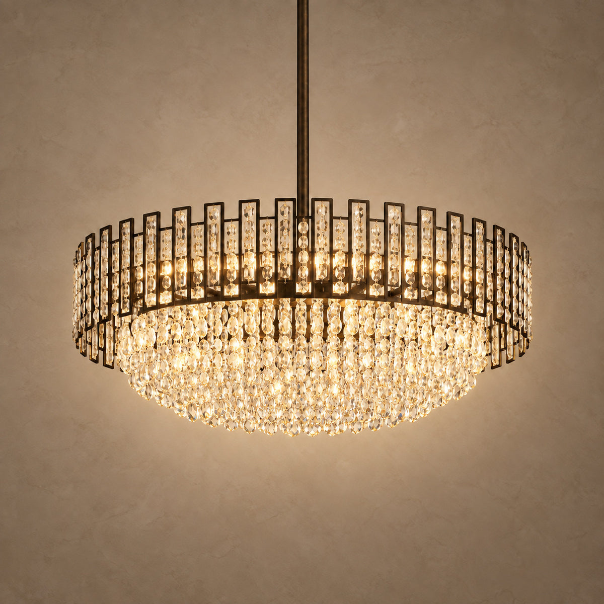 Kuro chandelier – light on