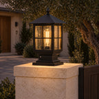Kyra outdoor light – light on