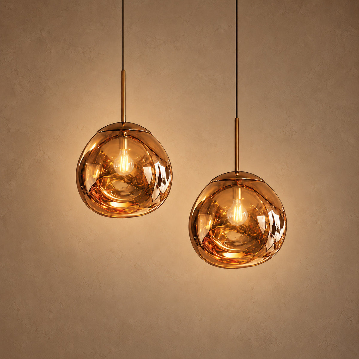 Lava pendant light – light on