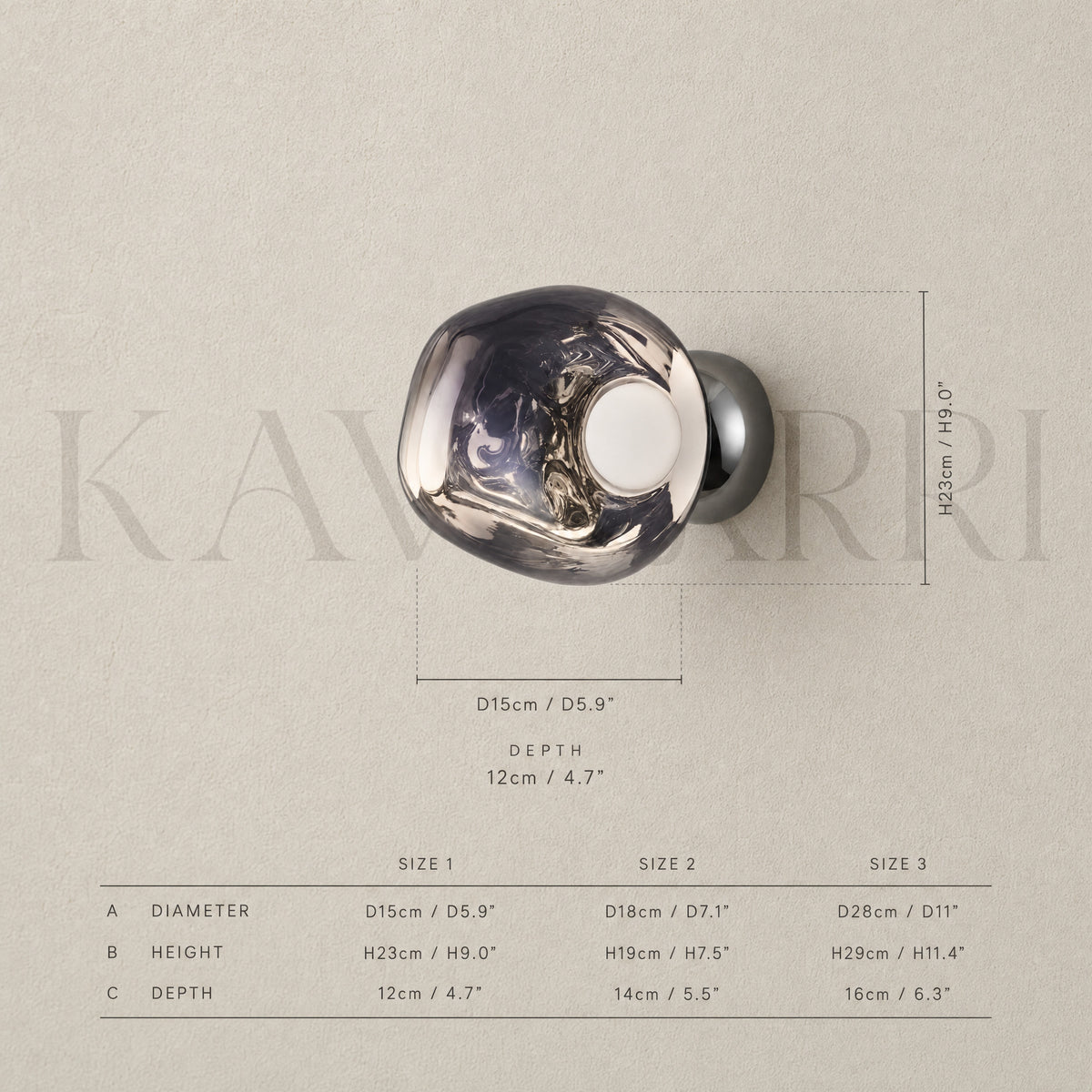 Lava wall light by KAVORRI