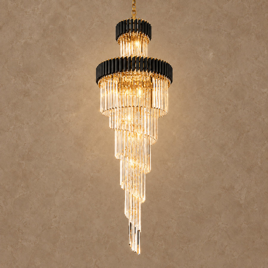 Crystal Chandelier – Cone, Dimmable LED – Likana — light on