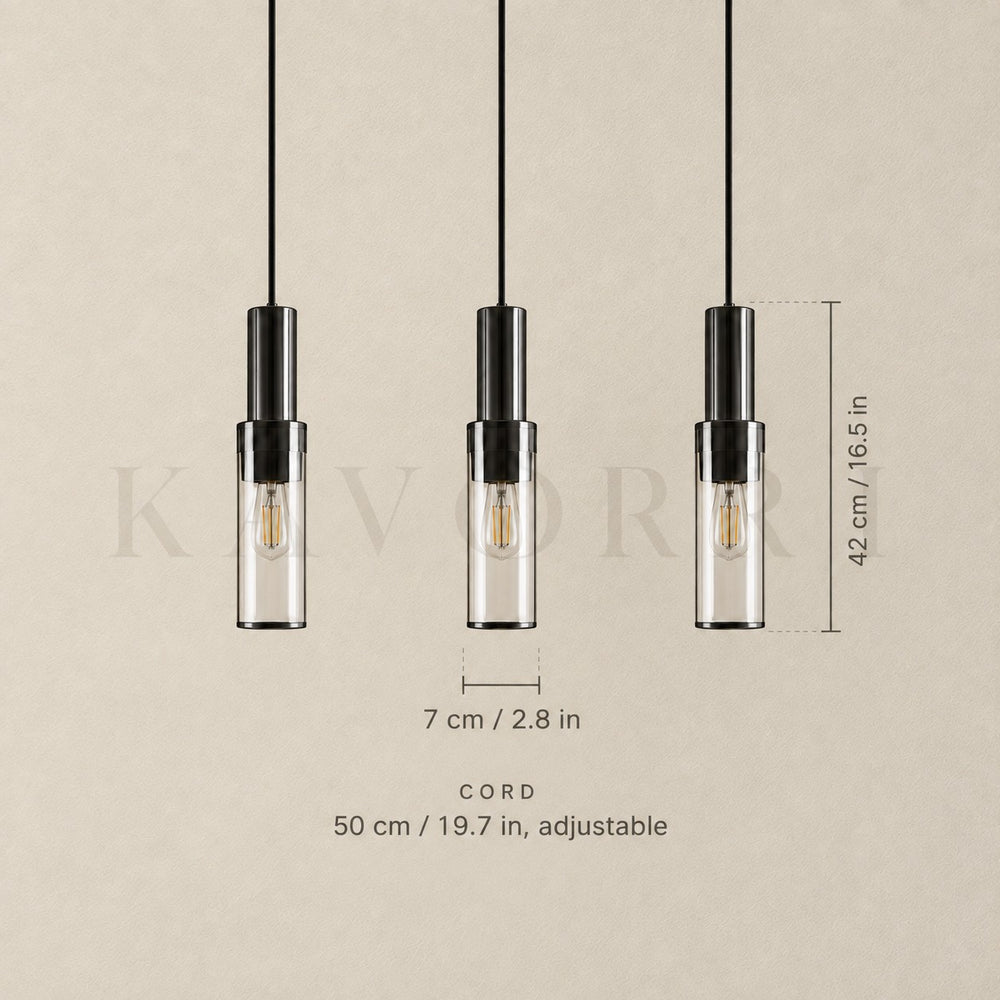 Modern Pendant Light – Crystal, LED – Lyra dimensions