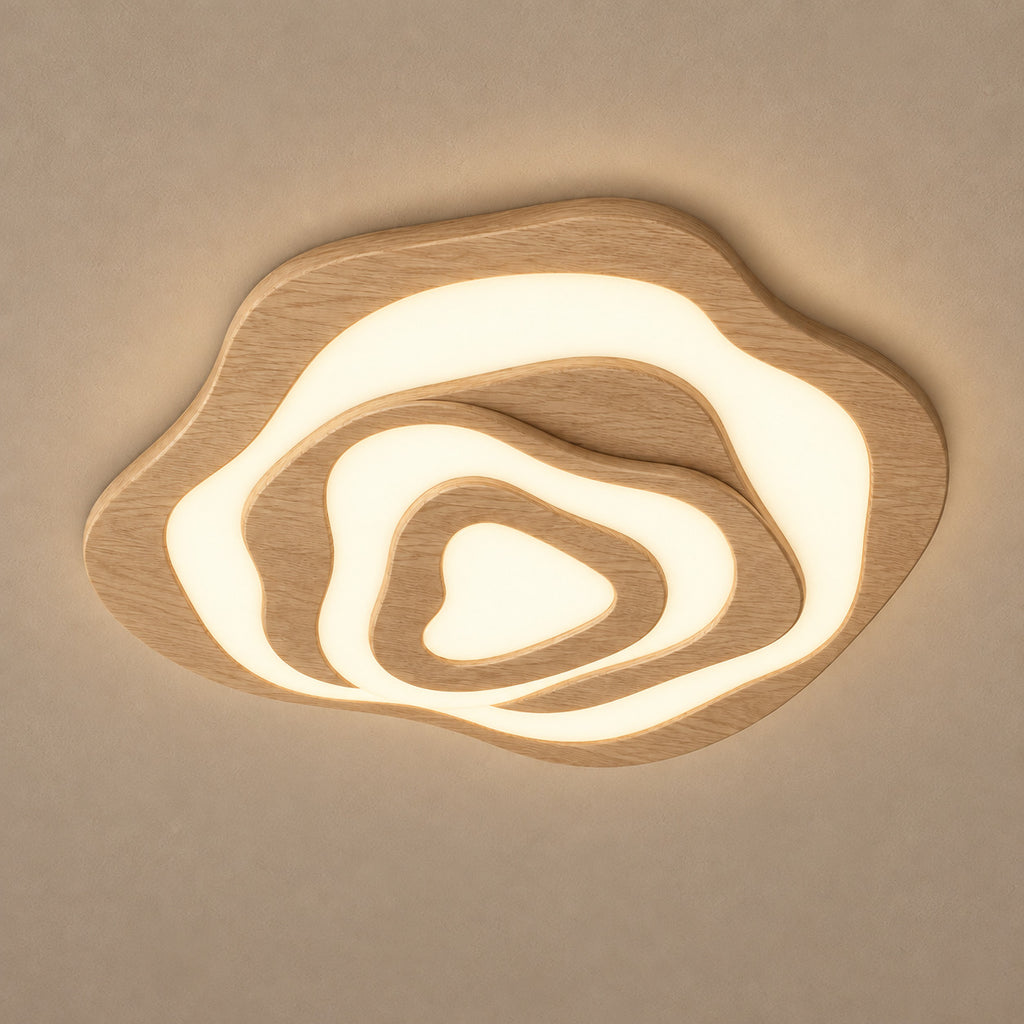 Maple ceiling light – light on