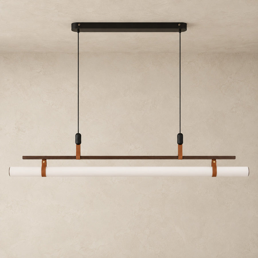 Glass Pendant Light – Linear, LED – Meris — light off