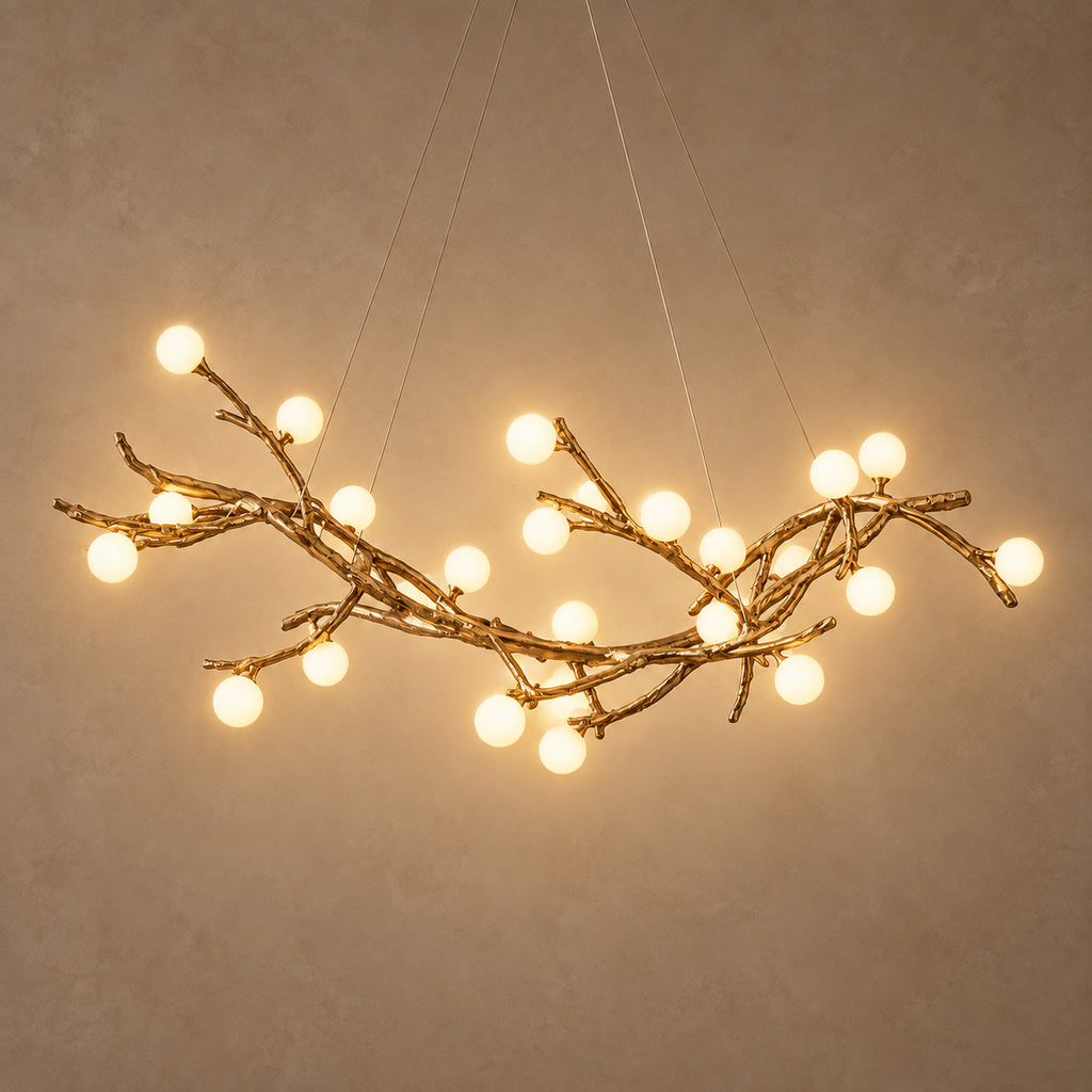 Mira chandelier – light on