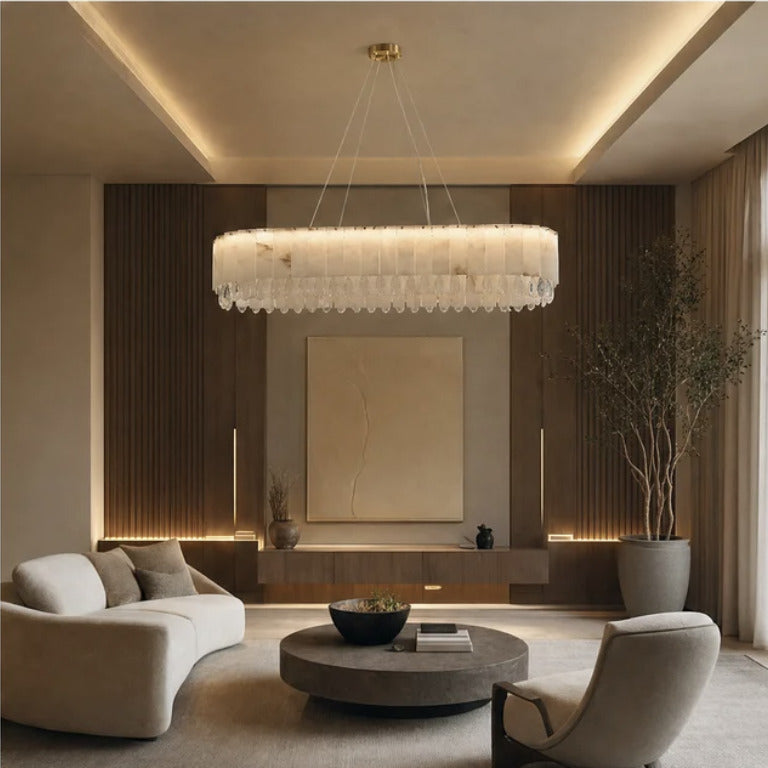 Opaline chandelier