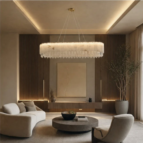 Opaline chandelier