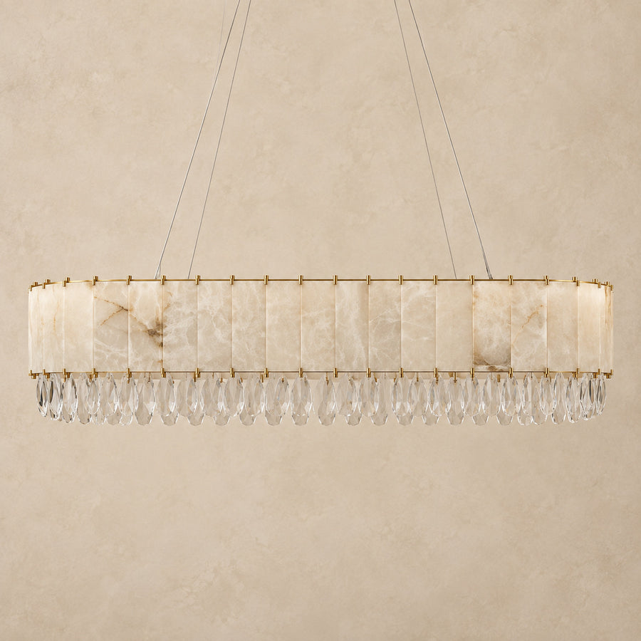 Crystal Chandelier – Dimmable LED – Opaline