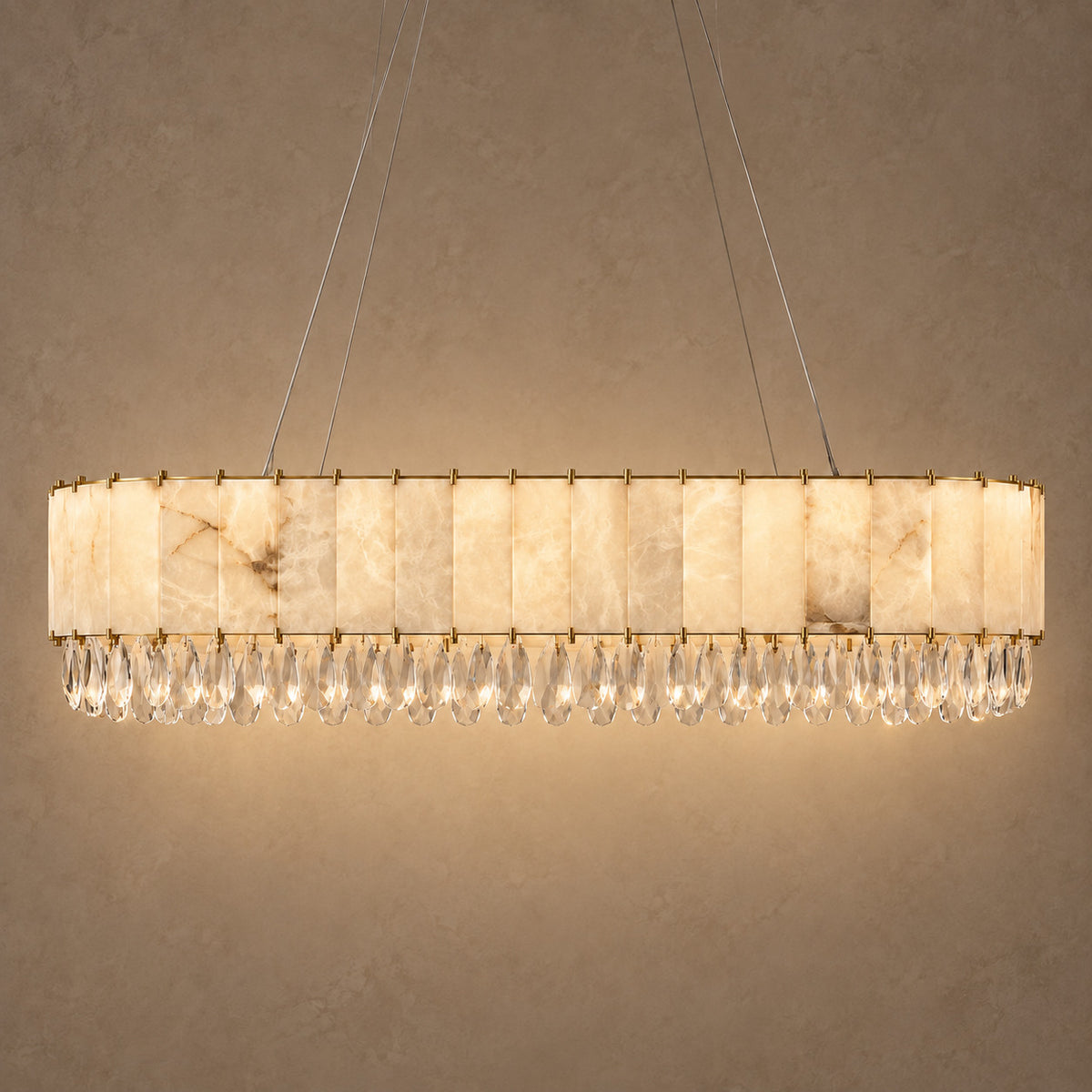 Opaline chandelier – light on