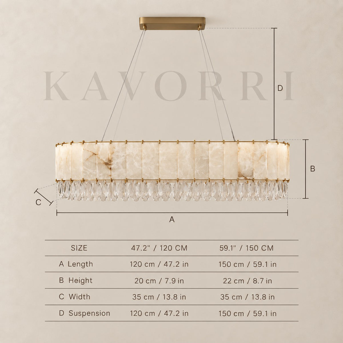 Opaline by KAVORRI – dimensions