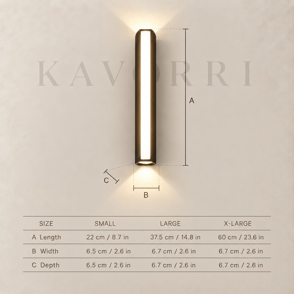 Outdoor Wall Light – Aluminium, LED – Slimline dimensions