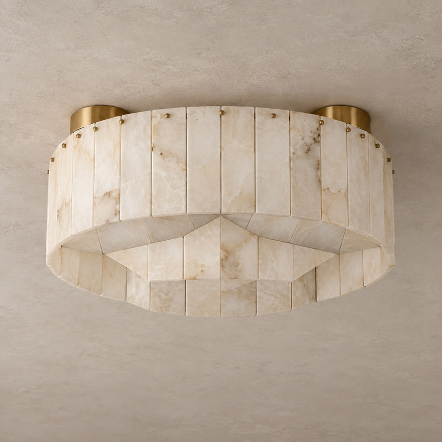 Flush Ceiling Light – Marble, LED – Solis — light off
