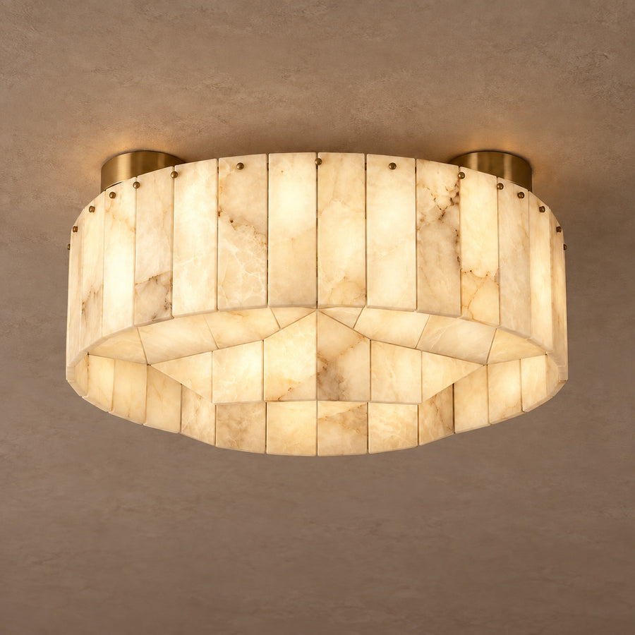 Flush Ceiling Light – Marble, LED – Solis — light on