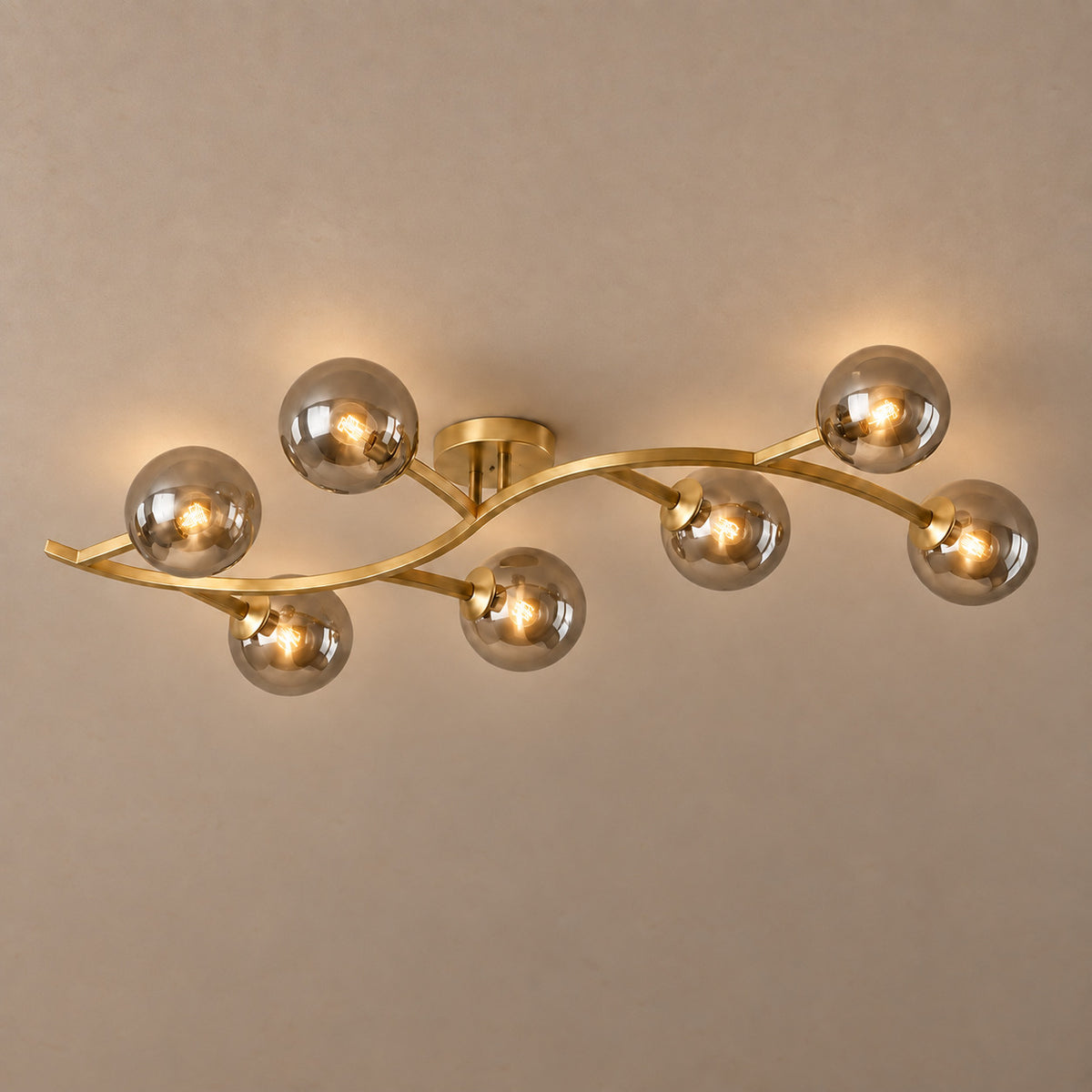 Sprig ceiling light – light on