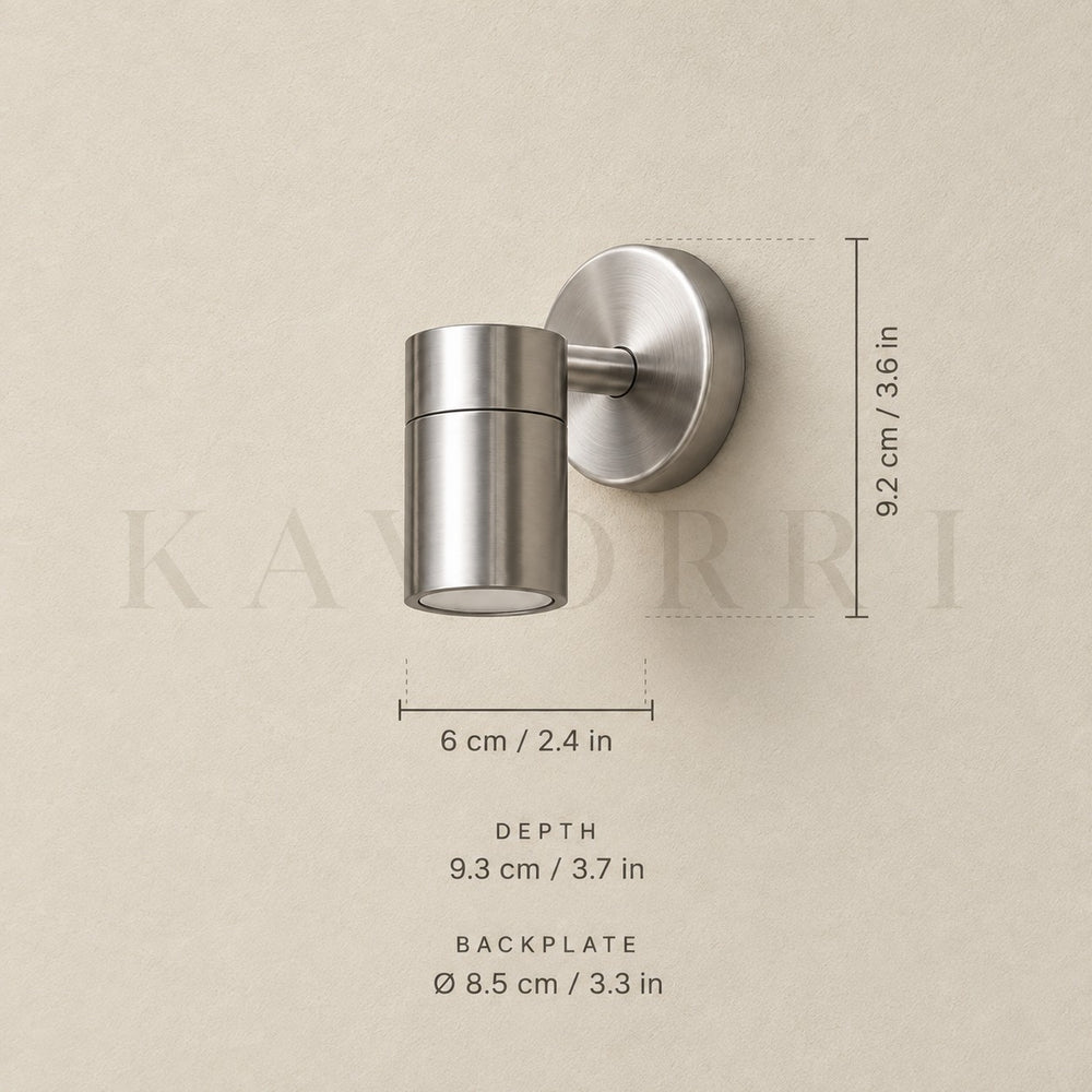 Outdoor Wall Light – Stainless Steel – Easton dimensions
