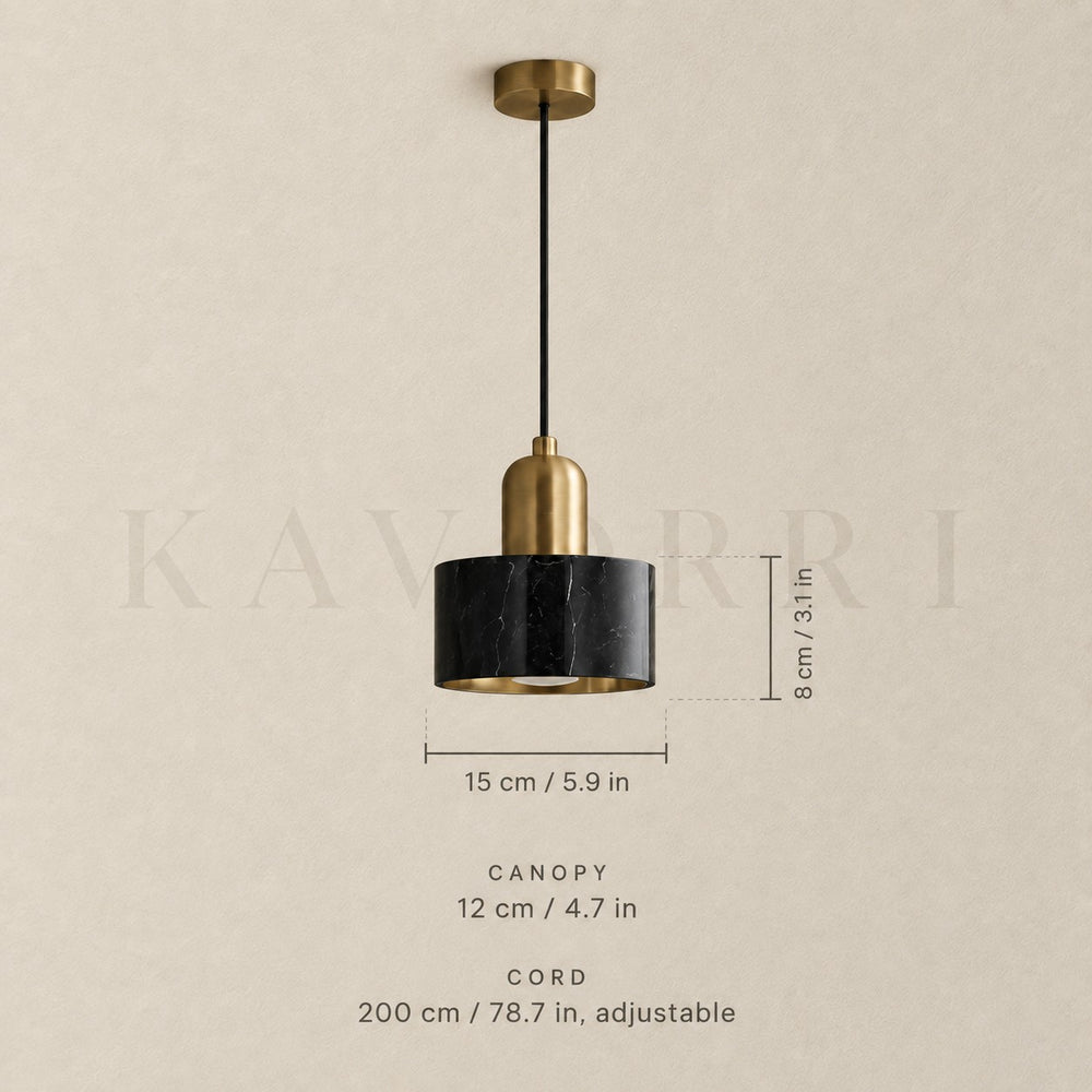 Marble Pendant Light – Dimmable LED – Stella dimensions