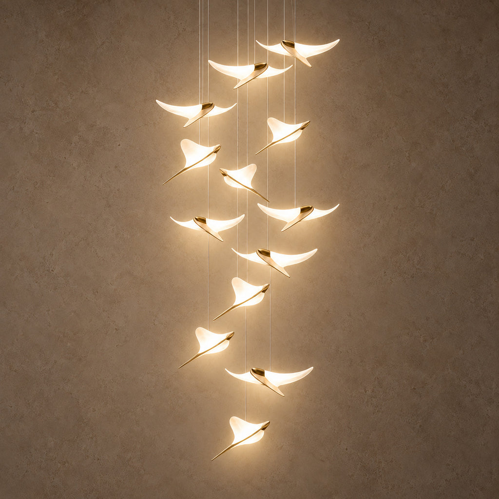 Volans chandelier – light on